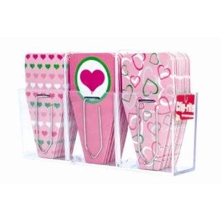  Kikkerland Heart Paper Clips, Box of 50, Pink/Red (PC14 