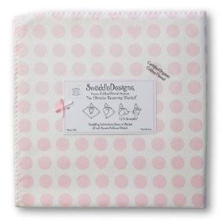 SwaddleDesigns Organic Ultimate Receiving Blanket   Pastel Pink Dots 