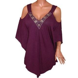   PURPLE ANGEL SLEEVES BLOUSE TOP SHIRT CLOTHING Plus Size Made in USA