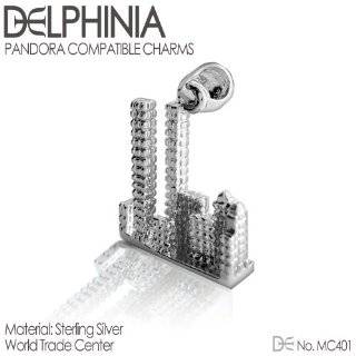 Delphinia .925 Sterling Silver World Trade Center Twin Towers Hanging 