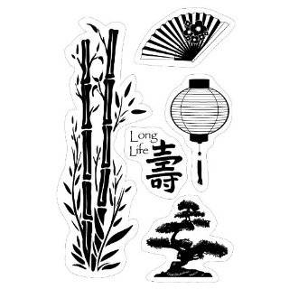  Hero Arts Mounted Rubber Stamp Set, Chinese Wishes Arts 