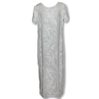   Hawaiian Aloha Tailored Fit Ankle Length Sheath Dress in Wedding White