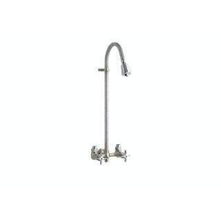 Wall Mount Exposed Pipe Shower & Tub Faucet   Variable Centers   Lever 