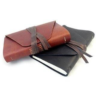   Handmade Leather Journal Book, 6 x 9 160 cotton rag pages , Black