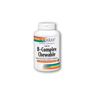  Solaray   B Complex Chewable Straw/Kiwi, 50 wafers Health 
