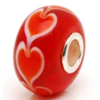   Solid Silver Red Color Heart Pure Love 