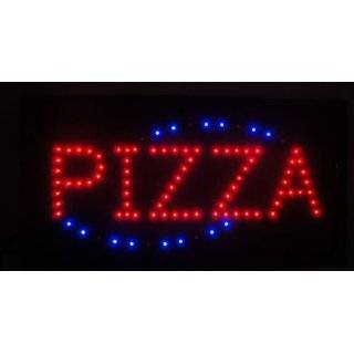 Open Pizza Led Neon Business Motion Light Sign. On / off with Chain 19 
