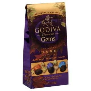 Godiva Chocolatier Gems Assorted Dark Chocolates Bag, 3.1 ounces (Pack 
