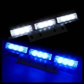 com 36 Bright White and Blue LED Law Enforcement Flash Strobe Lights 