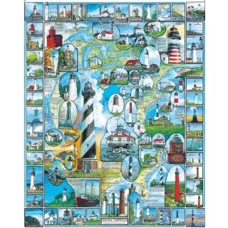  White Mountain Puzzles Lighthouses of New England Toys 