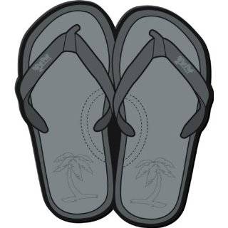 Giant Black Palm Tree Flip Flops Style Universal Fit Molded Front 