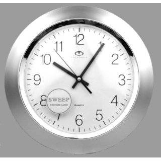 Telesonic Silver Wall Clock w/ Quiet Sweep Second Hand  