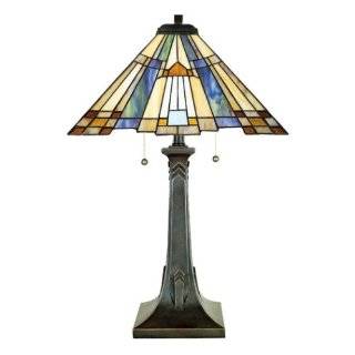  Quoizel Grove Park Tiffany 2 Light Table Lamp