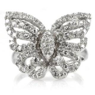  Rose Gold CZ Butterfly Ring SZ 5 Jewelry