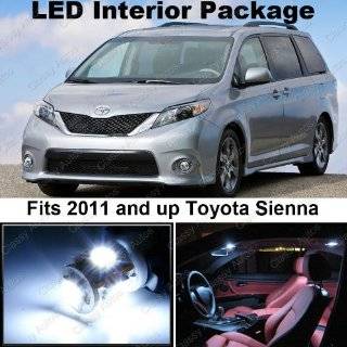 White LED Lights Interior Package Toyota Sienna (11 Pieces)