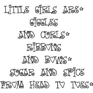  Little Girls Are Giggles And Curls.Girls Room Wall Quotes 