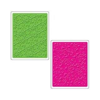 Sizzix Textured Impressions Embossing Folders 2/Pkg Floral Flourishes 