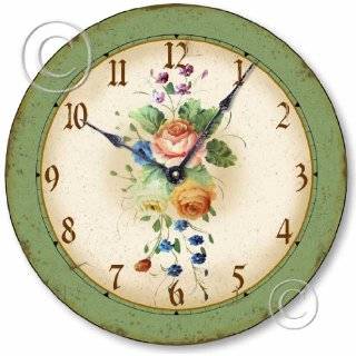 Item C2009 Old World Antique Tole Paint Style 10.5 Inch Clock