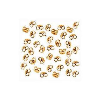  22K Gold Plated Stud Earrings Ball Post & Ring 4mm (20 