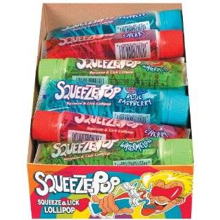 Hubba Bubba Squeeze Pop Assorted Sweet Lollipops (Pack of 18)