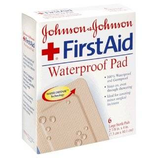 Johnson & Johnson First Aid Waterproof Pad (2 7/8 x 4 Inch), 6 Count 