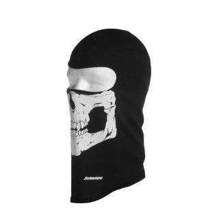 Black Skull Ghost Balaclava 2 Hole Hood Full Face Winter 