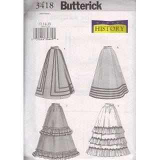 Butterick Making History Pattern 3418 for Misses Skirts, Sizes 12, 14 