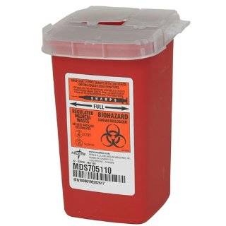   Sharps Container Biohazard Needle Disposal 8 Qt Size 