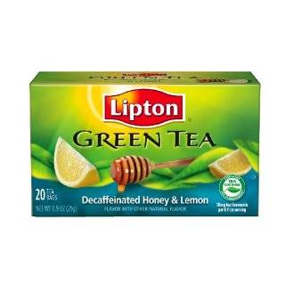 Lipton Green Tea, Decaf Honey Lemon, Tea Bags 20 Count Boxes (Pack of 