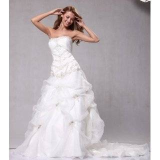    W77 Satin Chiffon One Shoulder Bridal Wedding Formal Gown Clothing