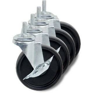 Alera SW590004 Caster Kit For Wire Shelving, Gray, Four per Set 