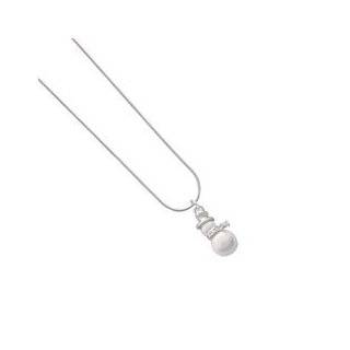 Pearl Snowman Snake Chain Charm Necklace [Jewelry]