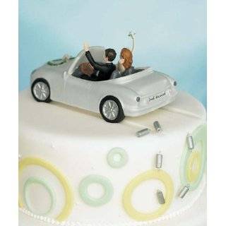Weddingstar Honeymoon Bound Couple in Car Cake Topper