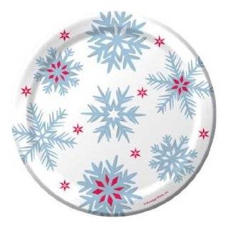  Nordic Snowflakes 9 inch Foil Stock Paper Plates 8 Per 