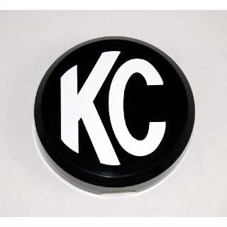 KC HiLiTES 5117 Black Vinyl 6 Round Light Cover with KC Logo   Set of 