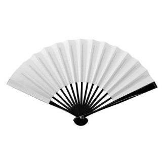 Shortened Japanese Iron Fan (Tessen) #17 White