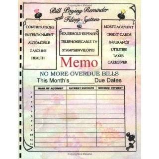 Bill Paying Reminder and Filing System