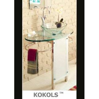  28 Inch Bathroom Vanities Pedestal Glass Sink Euro Design 
