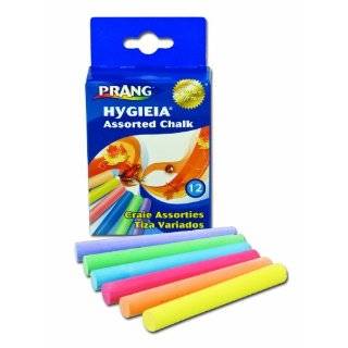 Prang Hygieia Chalk, 3.25 x .375 Inch Chalk Sticks, 12 Count, Assorted 