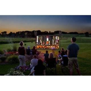  Projector with Outdoor Movie Screen and Projector Stand Electronics