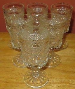 Anchor Hocking Crystal Wexford Water Ice Tea Goblet Glass Set of 6