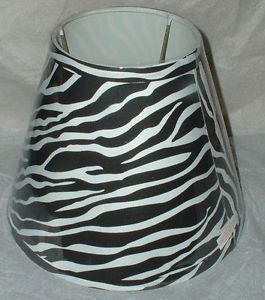 Zebra Animal Print Lamp Shade Safari Bed Lamp Jungle Lighting Black White New
