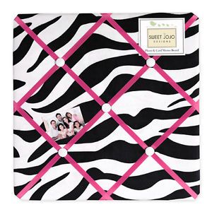 Message Photo Memo Memory Bulletin Board for Sweet JoJo Pink Zebra Print Bedding