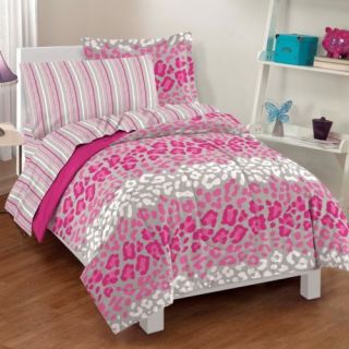 New Safari Girl Pink Leopard Teen Bedding Comforter Sheet Set