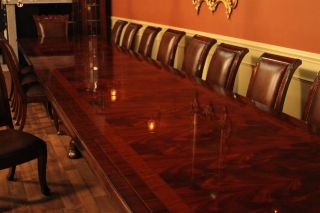 10 to 22 Foot Extra Large Mahogany Dining Table Long Banquet Table
