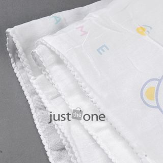 110 x 60cm Cute Gauze Towel Bed Sheet for Baby Infant Toddlers Kids Cleaning New