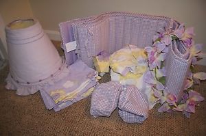 Pottery Barn Girls Baby Crib Bedding Set Lot