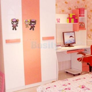 Cute Teddy Bear Wall Decal Sticker PVC Decor for Nursery Baby Kids Bedding Room