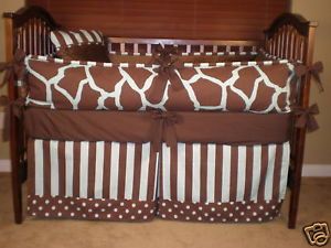 Custom Made Baby Crib Bedding Giraffe