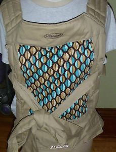 Infantino Wrap and Tie Baby Carrier Khaki Modern